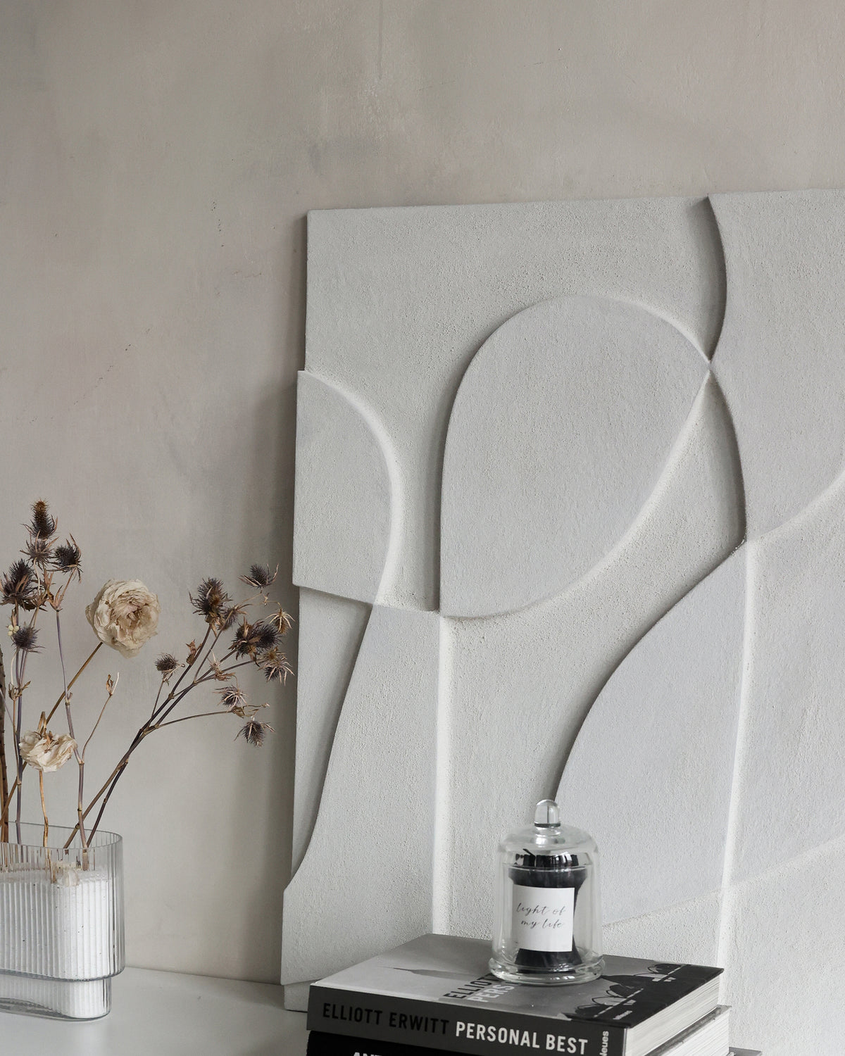 BOTANICA III, 80x80cm, soft natural
