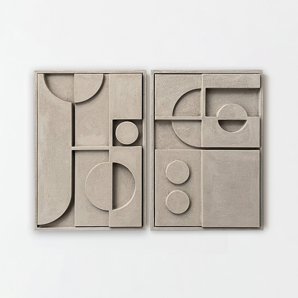 SHAPES 3,4 Set of 2 Wall Reliefs 