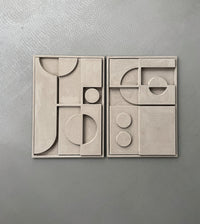 SHAPES 3,4 Set of 2 Wall Reliefs 