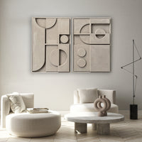 SHAPES 3,4 Set of 2 Wall Reliefs 